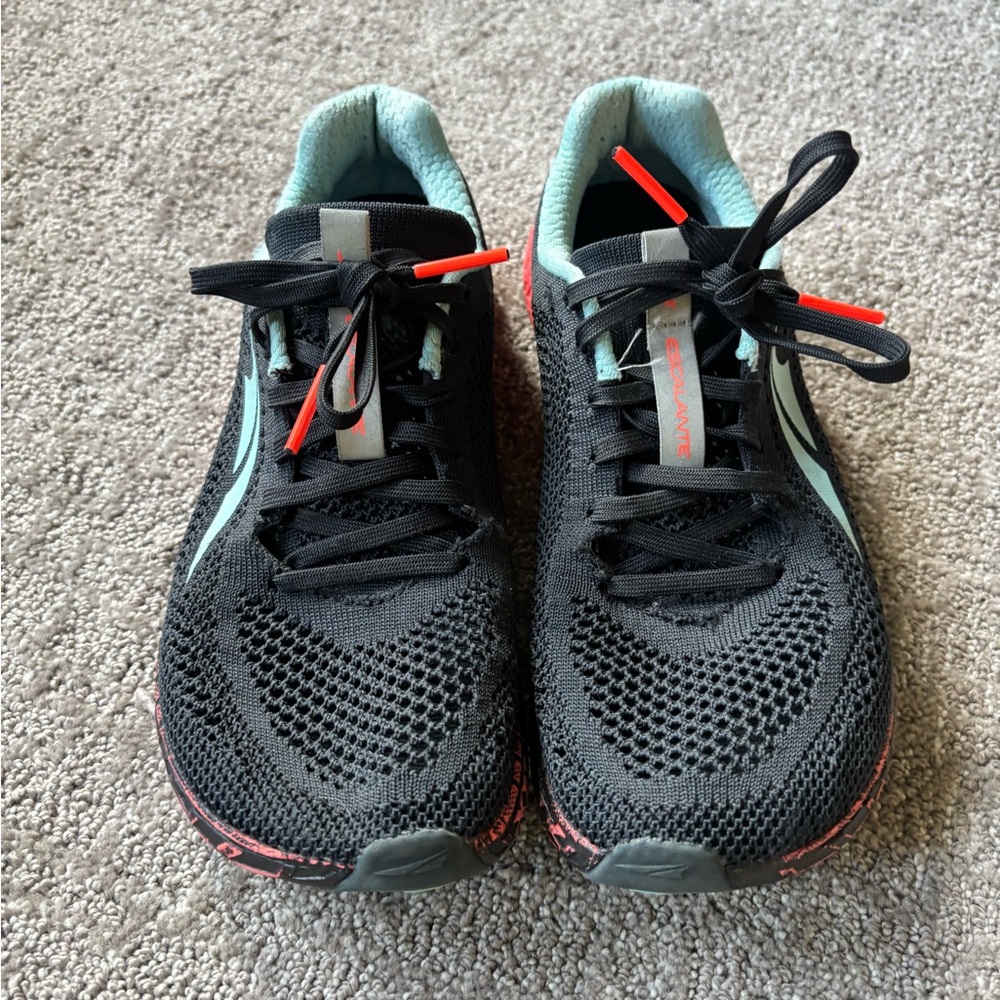 Black and Teal Running Shoes